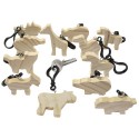 Sunnysue Holzfiguren Tiere Schl�sselanh�nger 12er Set