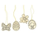 Sunnysue Ostern Anh�nger aus Holz 12er Set