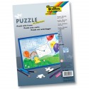 Folia Puzzle mit Legerahmen, DIN A4, extra stark, blanko wei�, 35-teilig
