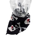 Bestsaller Piraten Halstuch aus 100% Baumwolle, schwarz mit weissen Totenkopf