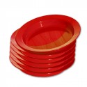 Eduplay Kinder Teller tief Ø 20cm, rot 6er Set Eduplay Kinder Teller tief Ø 20cm, rot 6er Set