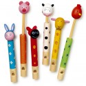 Flöten-Set Tiere aus Holz, 6-teilig Flöten-Set Tiere aus Holz, 6-teilig