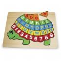 Puzzle ABC Schildkröte aus Holz, 37-teilig Puzzle ABC Schildkröte aus Holz, 37-teilig