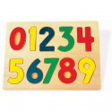 Setzpuzzle Zahlen aus Holz, 10-teilig