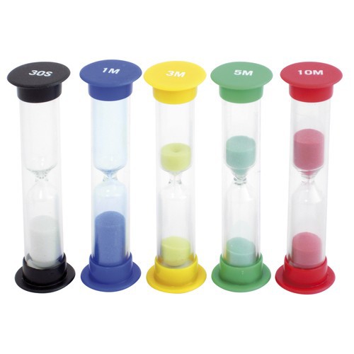 Eduplay Sanduhren Set 5tlg., klein 9cm hoch Eduplay Sanduhren Set 5tlg., klein 9cm hoch