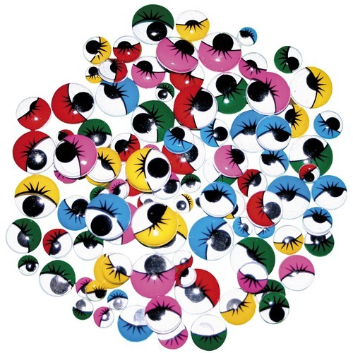 Eduplay Wackelaugen Mix mit Wimpern, 100 St�ck
