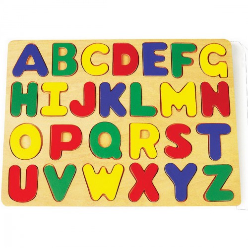 Setzpuzzle ABC aus Holz, 26-teilig