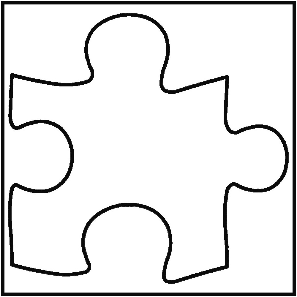 White Line Unisex Puzzleteil L zum selbst Bemalen, 6 Stück