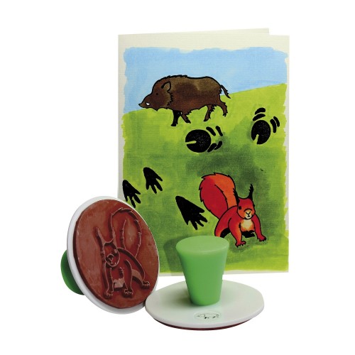 Set 10 Timbri In Legno Natur EDUPLAY 220-116 Per Bambini - Simboli Meteo
